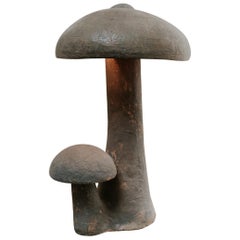 20th Century Terracotta "mushroom" Lamp