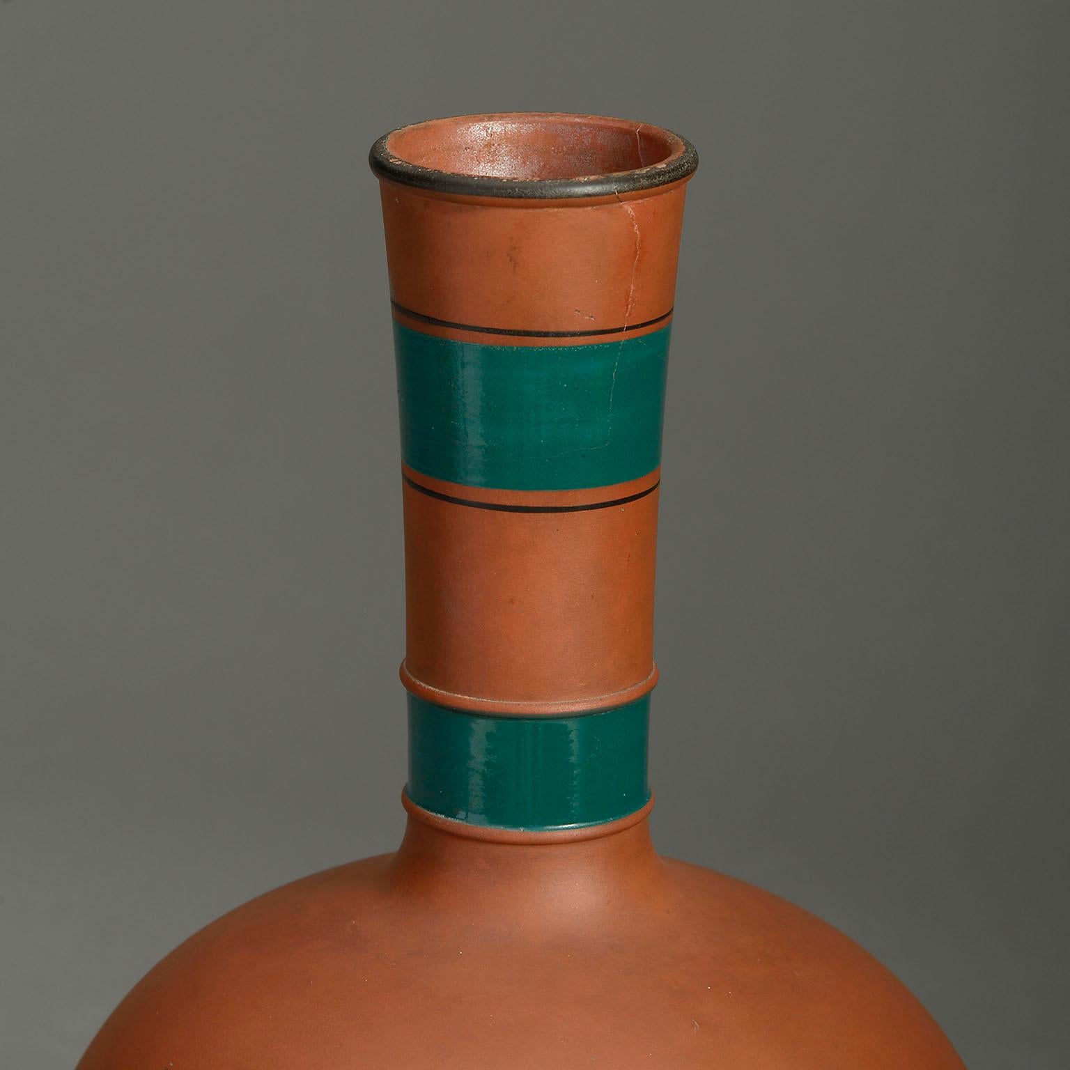 Aesthetic Movement 20th Century Terracotta Bottle Vase in the Classical Taste For Sale