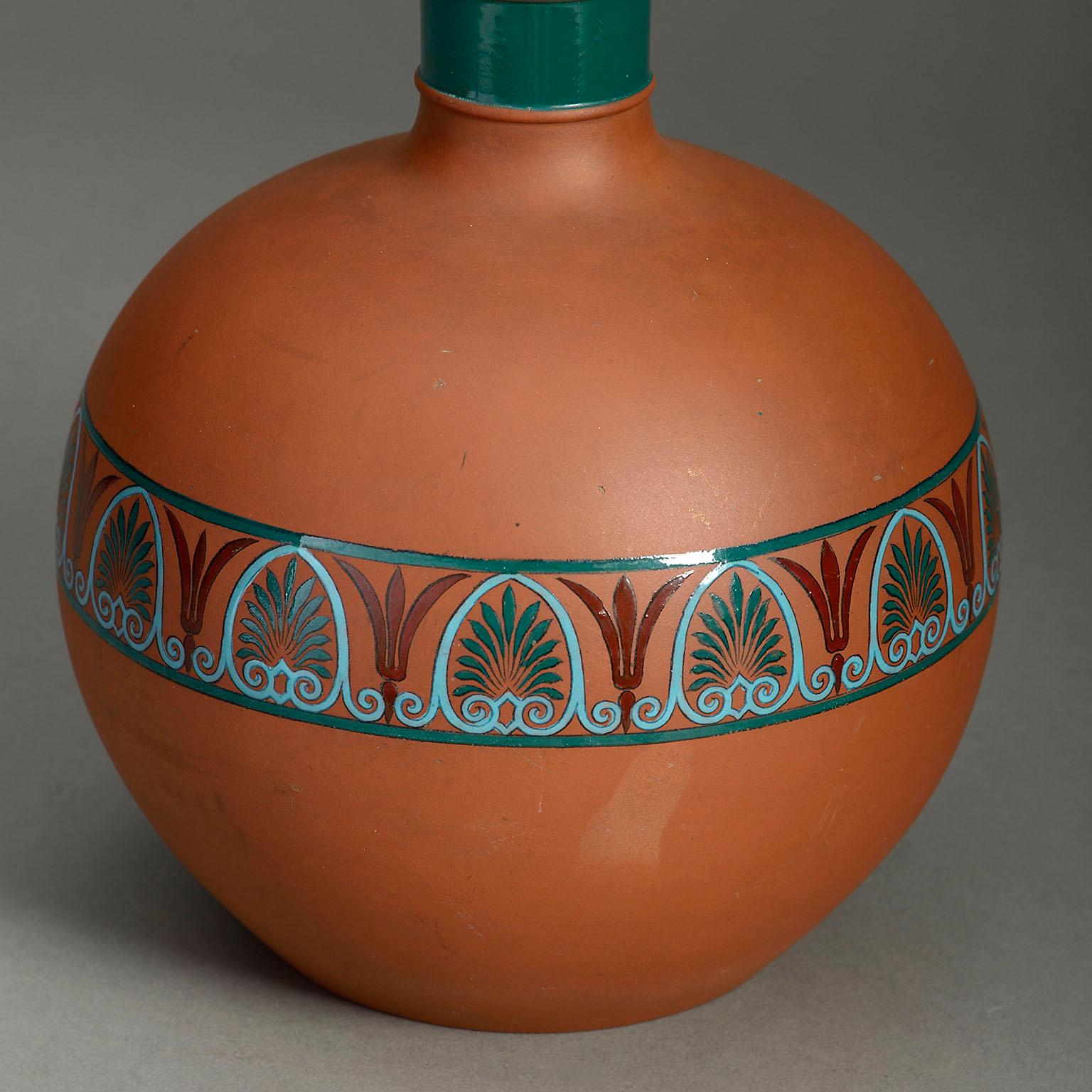 English 20th Century Terracotta Bottle Vase in the Classical Taste For Sale
