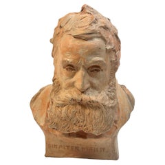 20th Century Terracotta Bust of an old Gentleman, Germany 1936