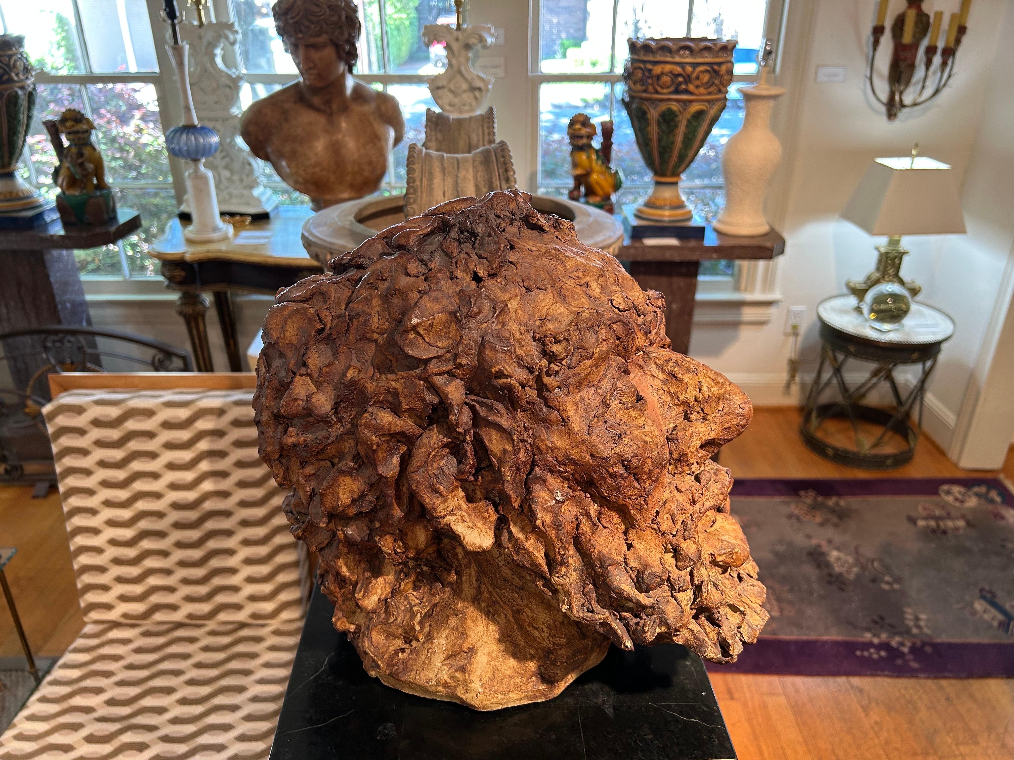 20th Century Terracotta Bust Sculpture Of A Classical Greek For Sale 1