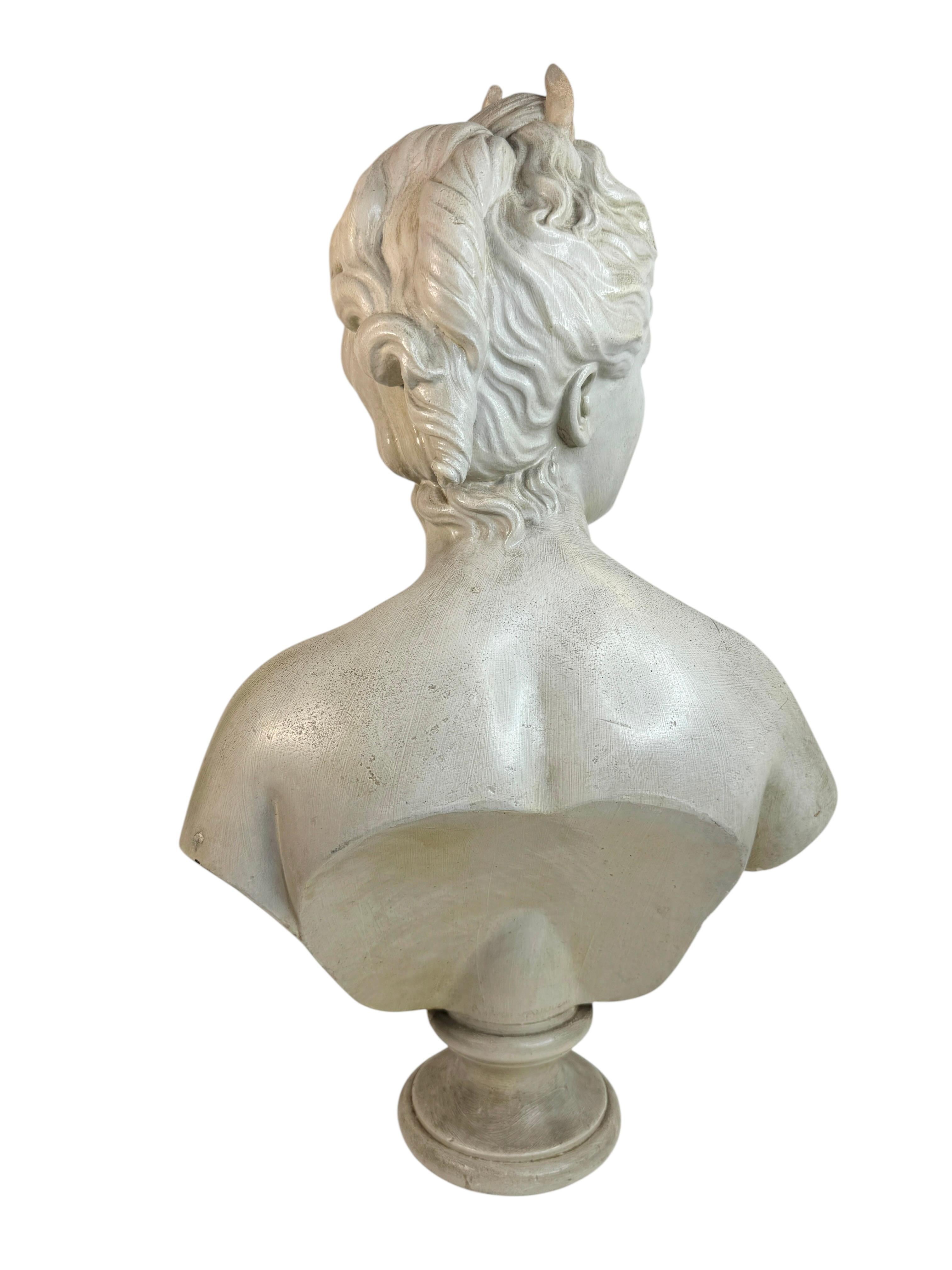 German 20th Century Terracotta Diana Goddess of the Hunt Bust France 1910s For Sale