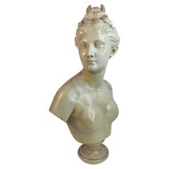 20th Century Terracotta Diana Goddess of the Hunt Bust France 1910s