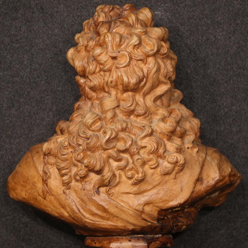 20th Century Terracotta French Nobleman Sculpture, 1950s For Sale 3