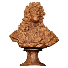 20th Century Terracotta French Nobleman Sculpture, 1950s