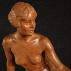 20th Century Terracotta French Signed Art Deco Sculpture, 1920s