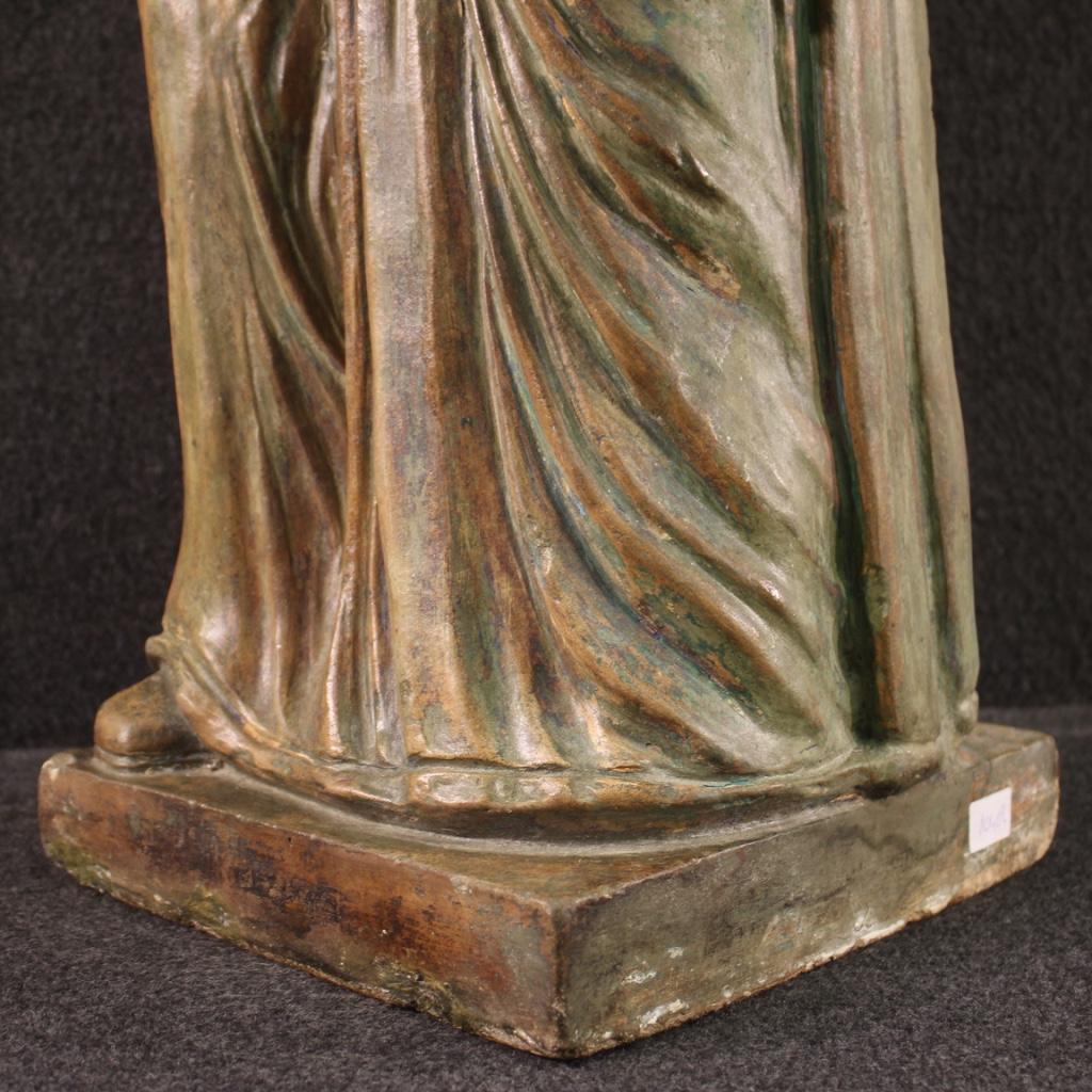 20th Century Terracotta Italian Biblical Sculpture Judith and Holofernes, 1920 7
