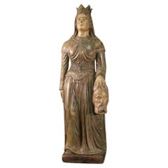 20th Century Terracotta Italian Biblical Sculpture Judith and Holofernes, 1920