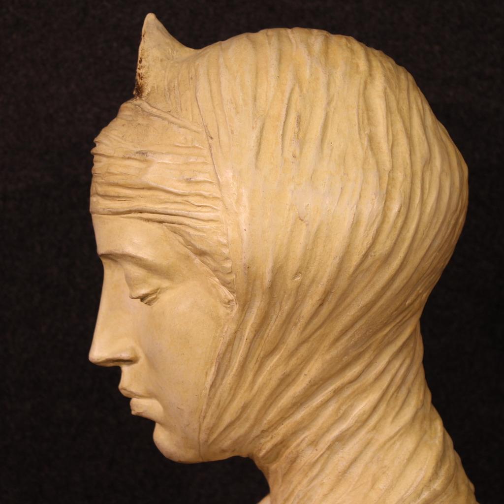sculpture italienne en terre cuite du 20e siècle Beatrice Portinari, 1920 en vente 1