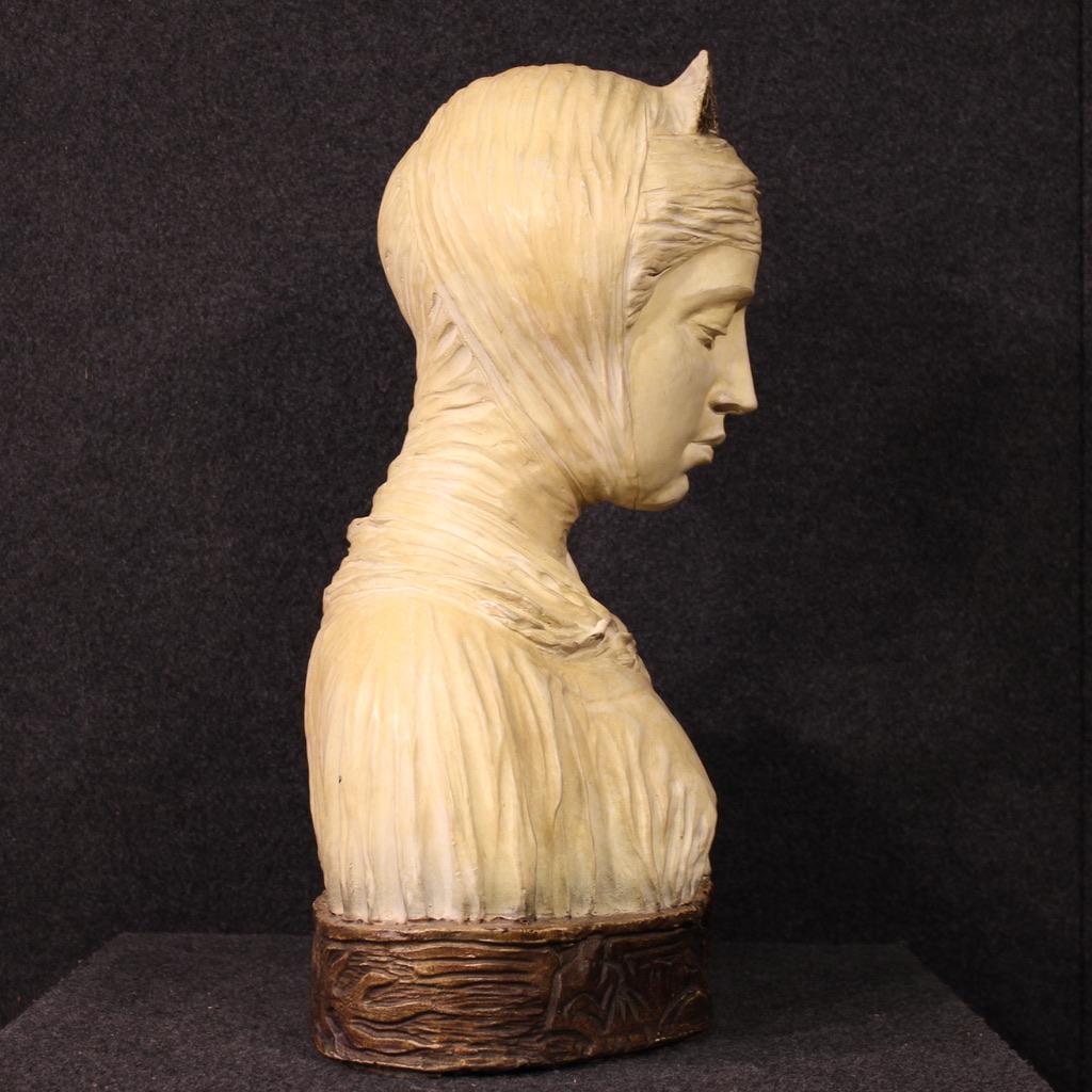 sculpture italienne en terre cuite du 20e siècle Beatrice Portinari, 1920 en vente 3