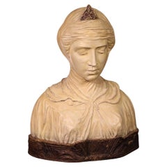 20th Century Terracotta Italian Sculpture Beatrice Portinari, 1920