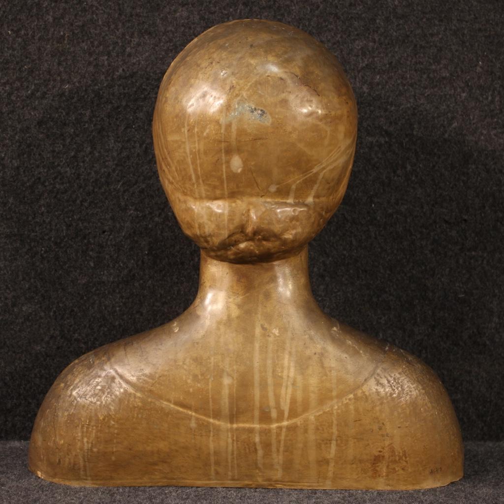 20th Century Terracotta Italian Sculpture Bust of Woman, 1950 2
