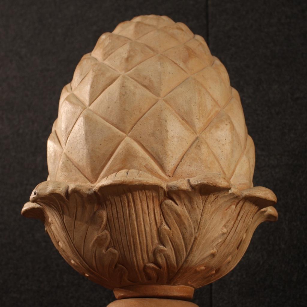 20th Century Terracotta Italian Sculpture Pine Cone, 1970 4