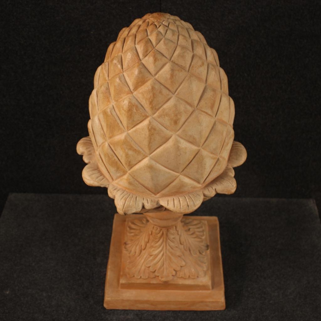 20th Century Terracotta Italian Sculpture Pine Cone, 1970 5