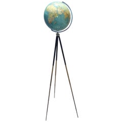 Terrestre Columbus World Globe Oestergaard Berlin Dreibein-Sockel des 20. Jahrhunderts