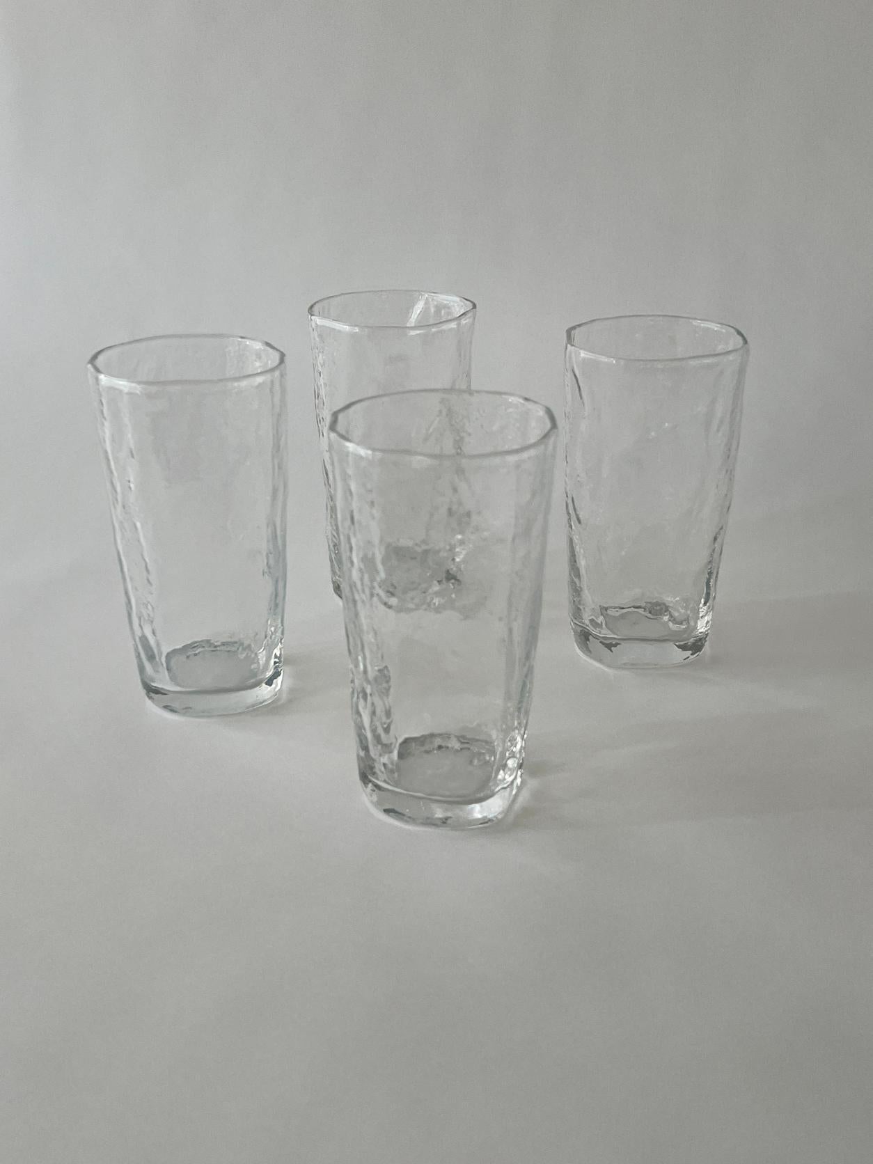 Post-Modern 20th Century Textured Drinking Glasses For Sale