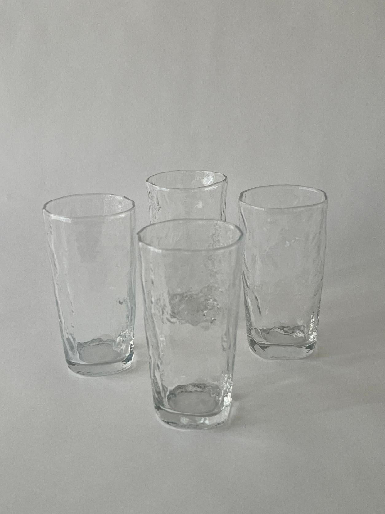 20th Century Textured Drinking Glasses In Good Condition For Sale In Miami, FL