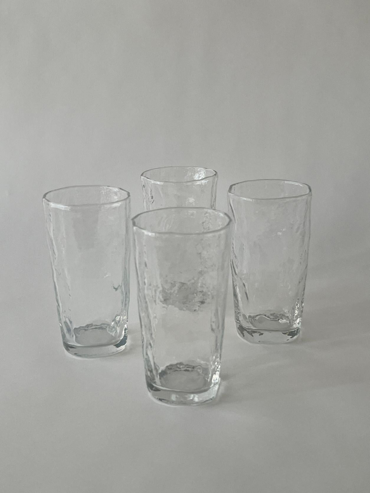 Blown Glass 20th Century Textured Drinking Glasses For Sale