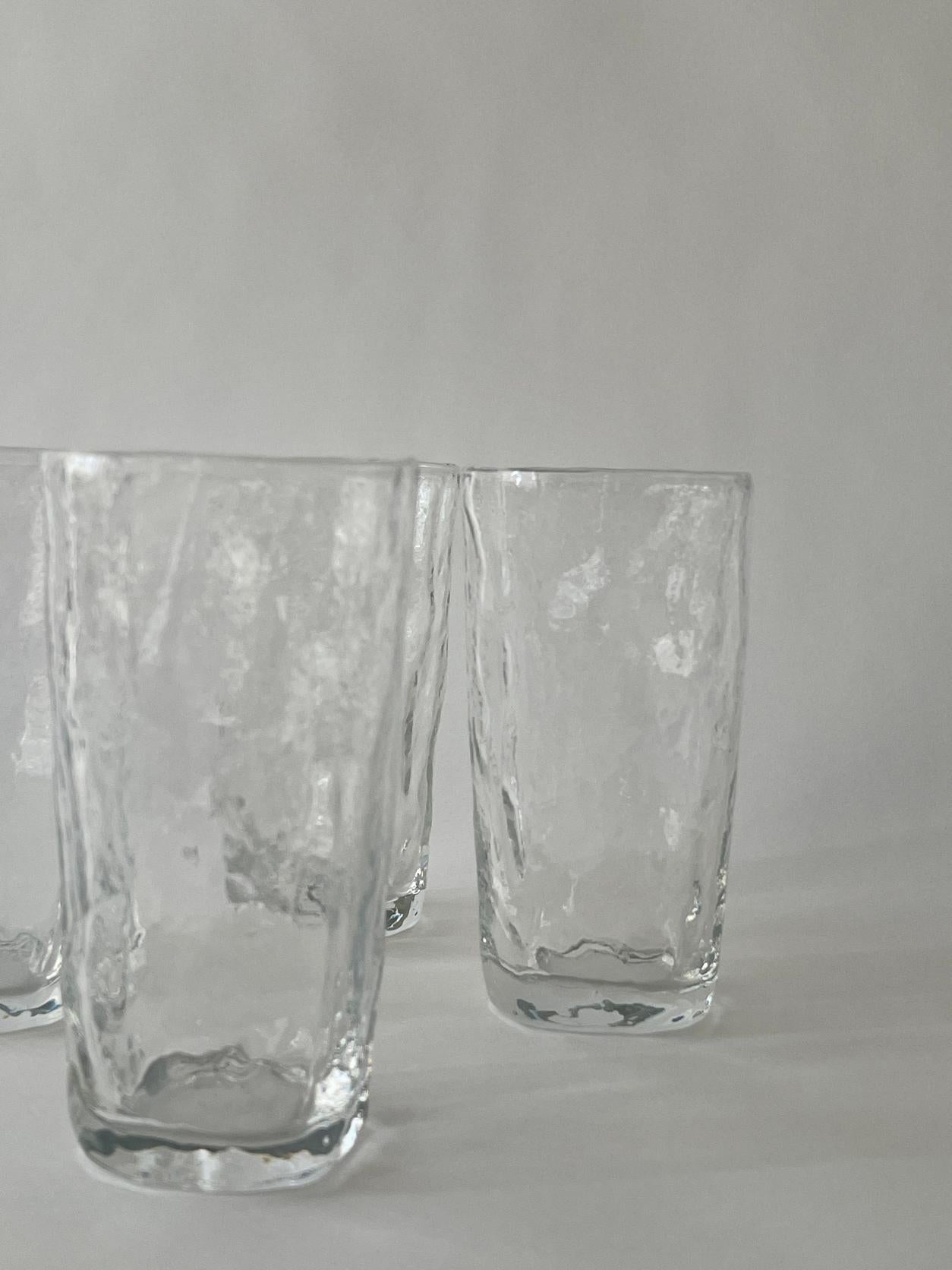 20th Century Textured Drinking Glasses For Sale 1