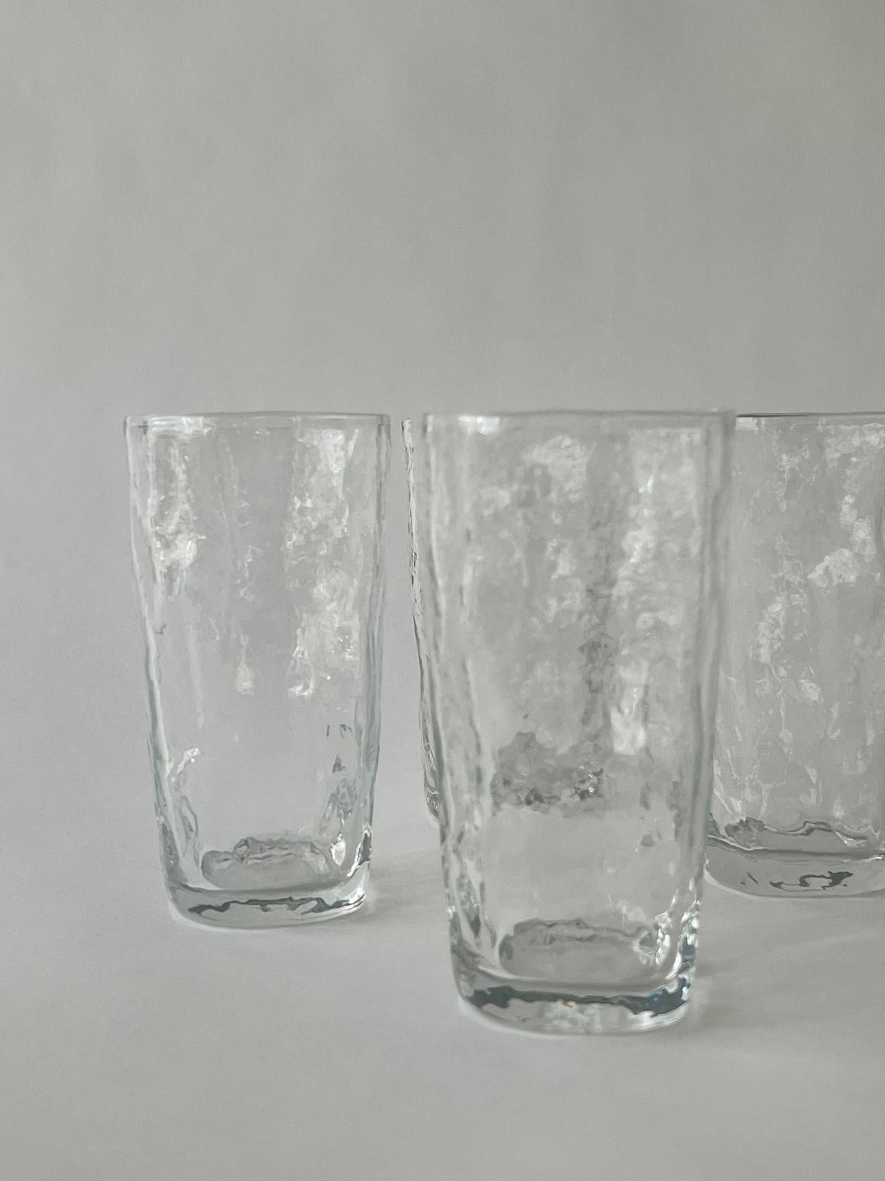 20th Century Textured Drinking Glasses For Sale 2