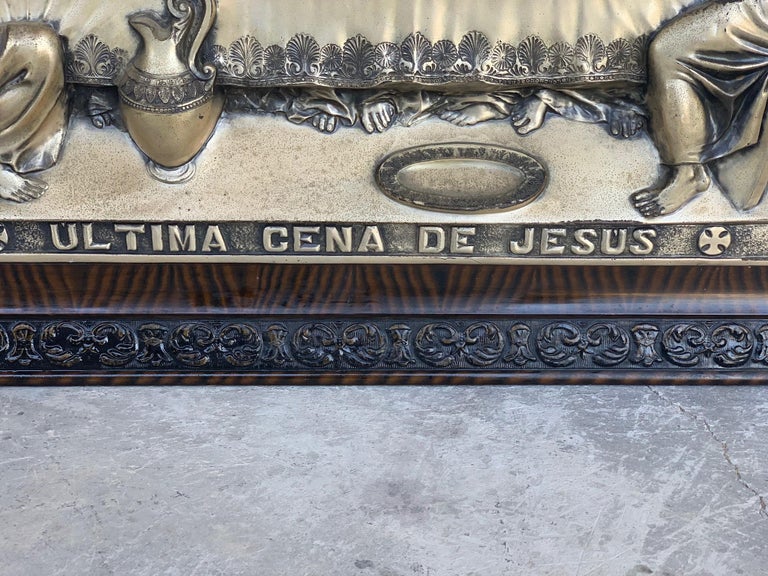 20th Century "The Last Supper" Large Metal Sculpture Relief For Sale at ...