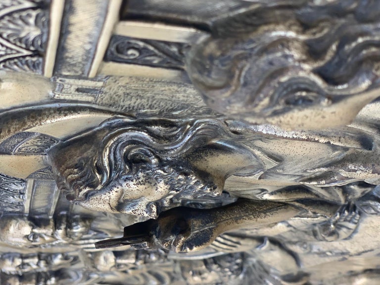 20th Century "The Last Supper" Large Metal Sculpture Relief For Sale at ...