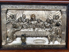 20th Century "The Last Supper" Metal Relief