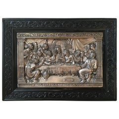 20th Century "The Last Supper" Metal Relief