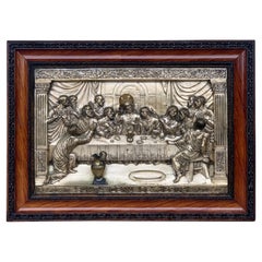 20th Century "The Last Supper" Metal Relief