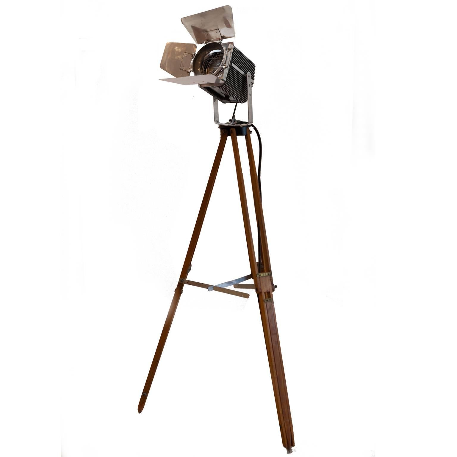 20th Century Theatrical Stage Lamp with Tripod