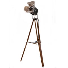 Vintage 20th Century Theatrical Stage Lamp with Tripod