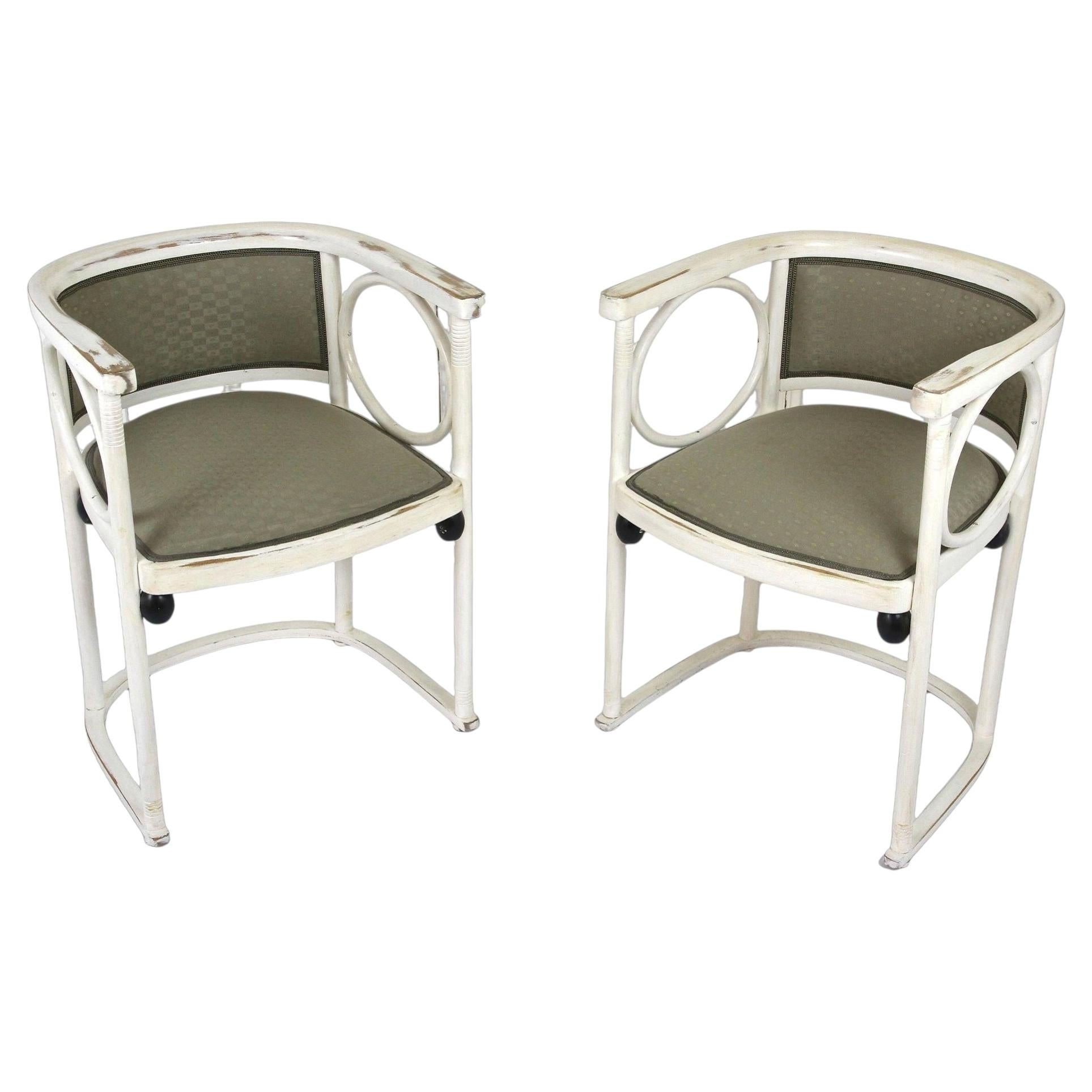 20th Century Thonet Art Nouveau Armchairs by Josef Hoffmann, AT ca. 1905