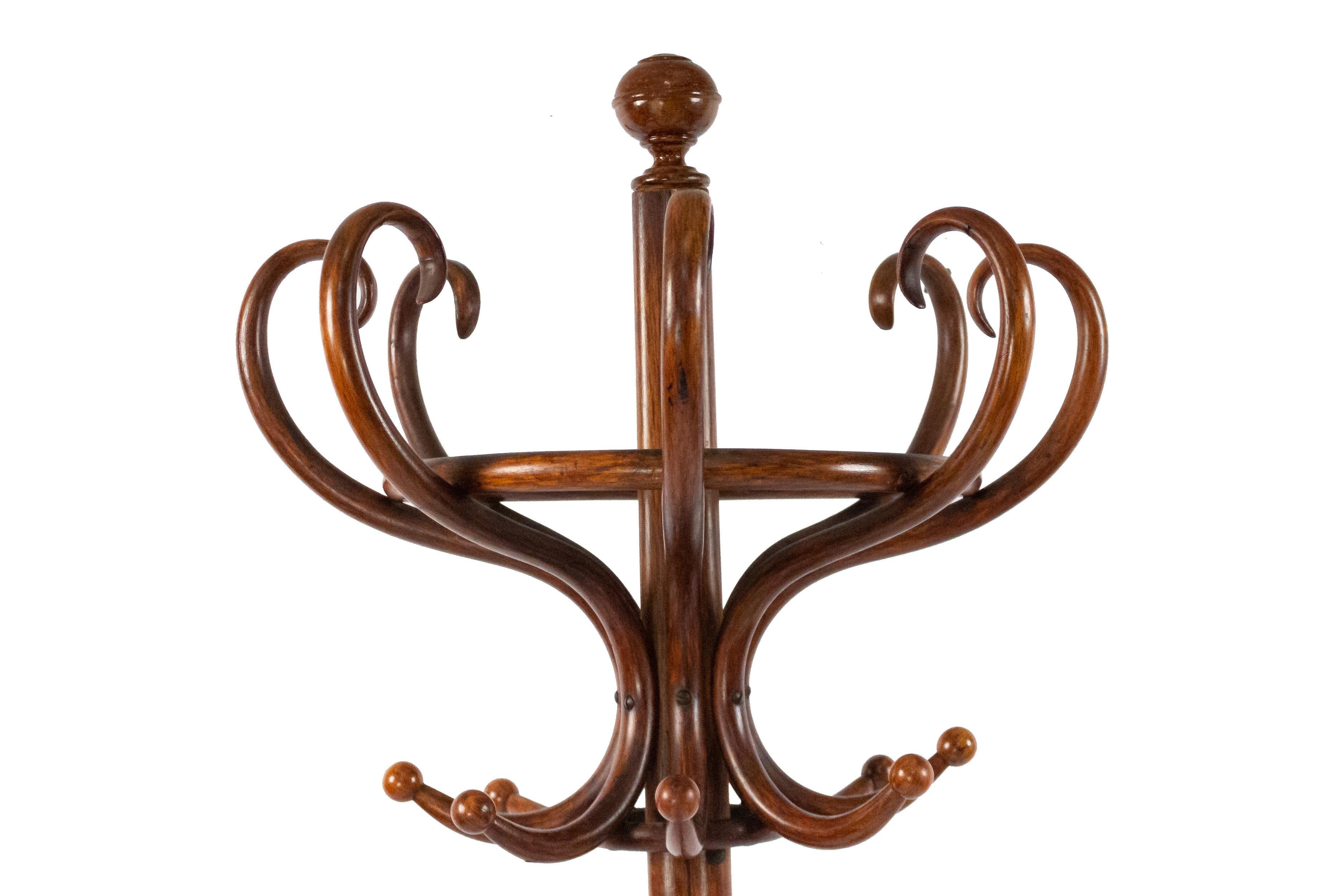 20th Century Thonet Austrian Bentwood Hatrack For Sale 5