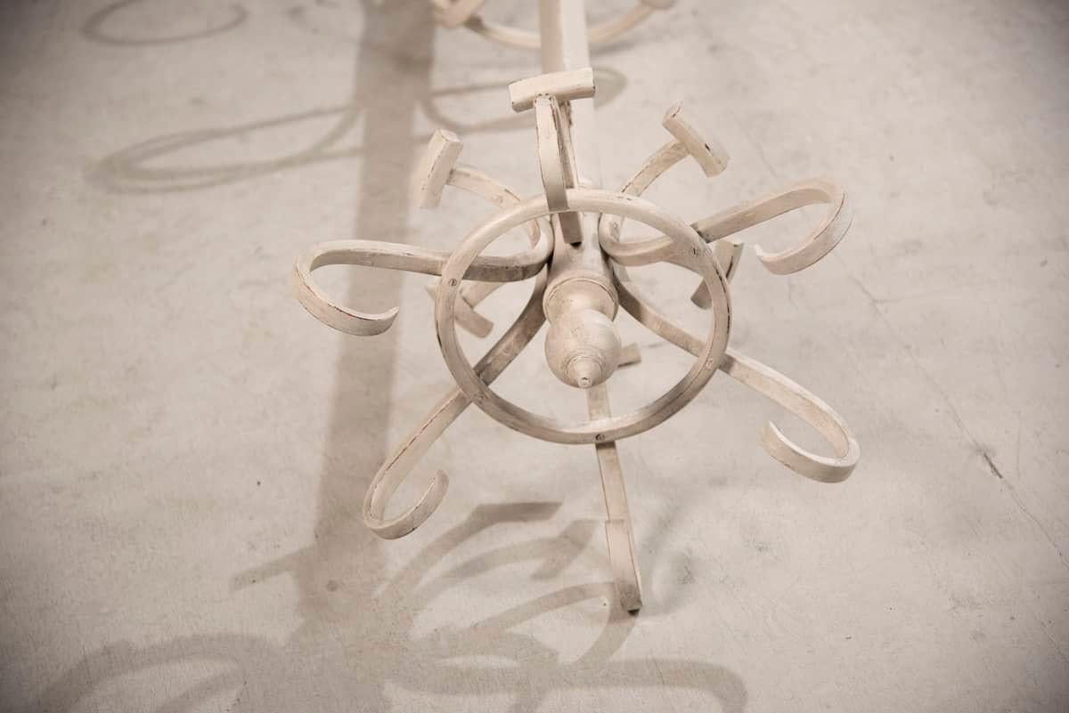 Porte-manteaux Shabby blanc Thonet du 20ème siècle en vente 4