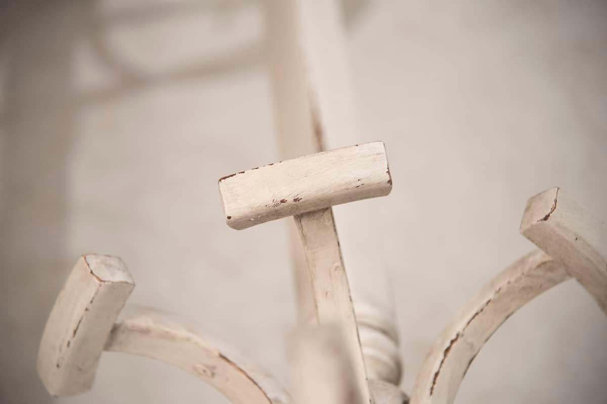 Porte-manteaux Shabby blanc Thonet du 20ème siècle en vente 5