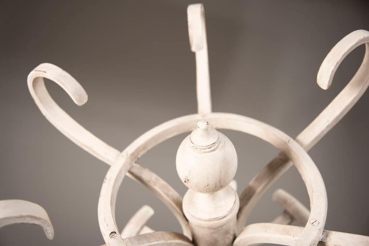 Porte-manteaux Shabby blanc Thonet du 20ème siècle en vente 3