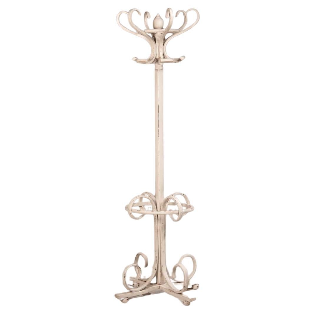 Appendiabiti shabby bianco Thonet del XX secolo
