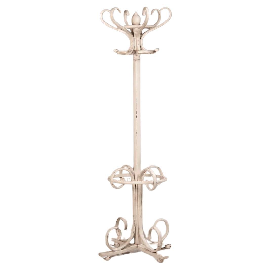 20th Century Thonet White Shabby Coat Rack