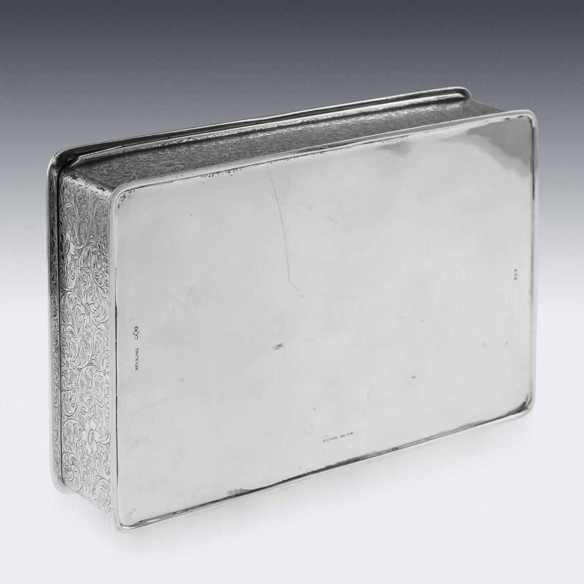 20th Century Tiffany & Co. Solid Silver Three-Tier Cigar Box, circa 1920 3