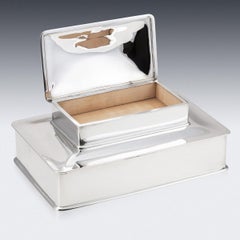 20th Century Tiffany & Co Solid Silver Two-Tier Cigar Box, c.1920