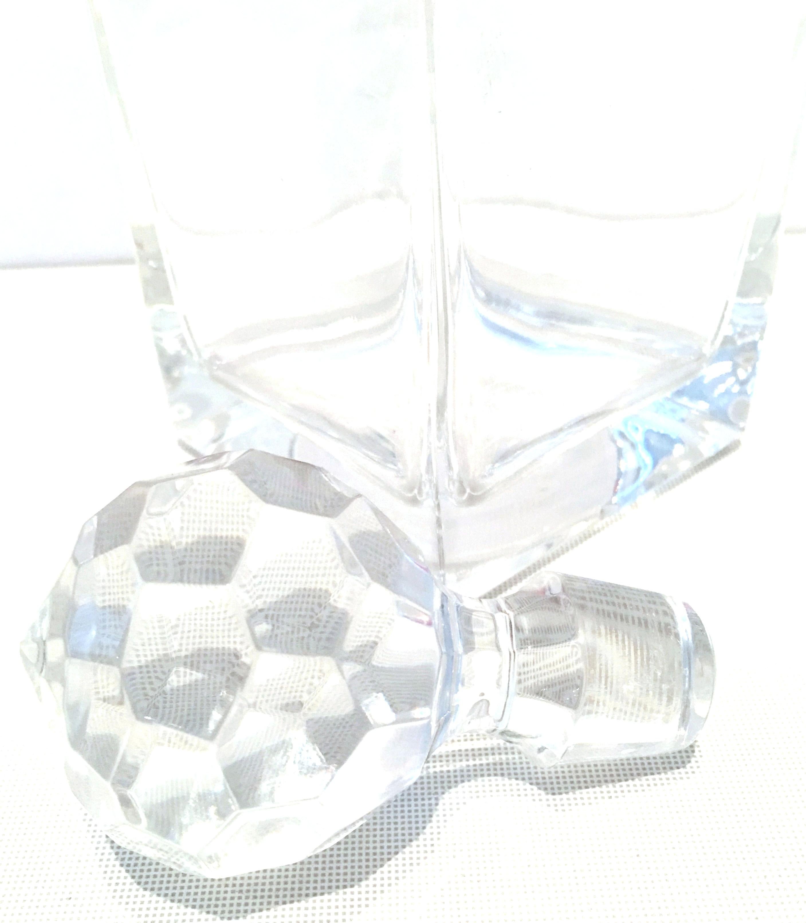 20th Century Tiffany Cut Crystal Liquor Decanter & Stem Drink Glasses, Set of 6 For Sale 1