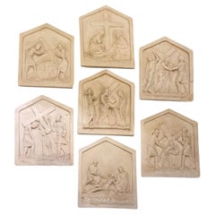 20th Century Tiles Depicting "via Crucis"