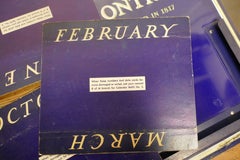 20th Century Tin Plate Perpetual Calendar from Bank of Montreal, 1817