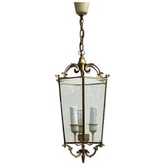 20th Century Tole Style 3-Light Hanging Lantern Light, German, 1960s