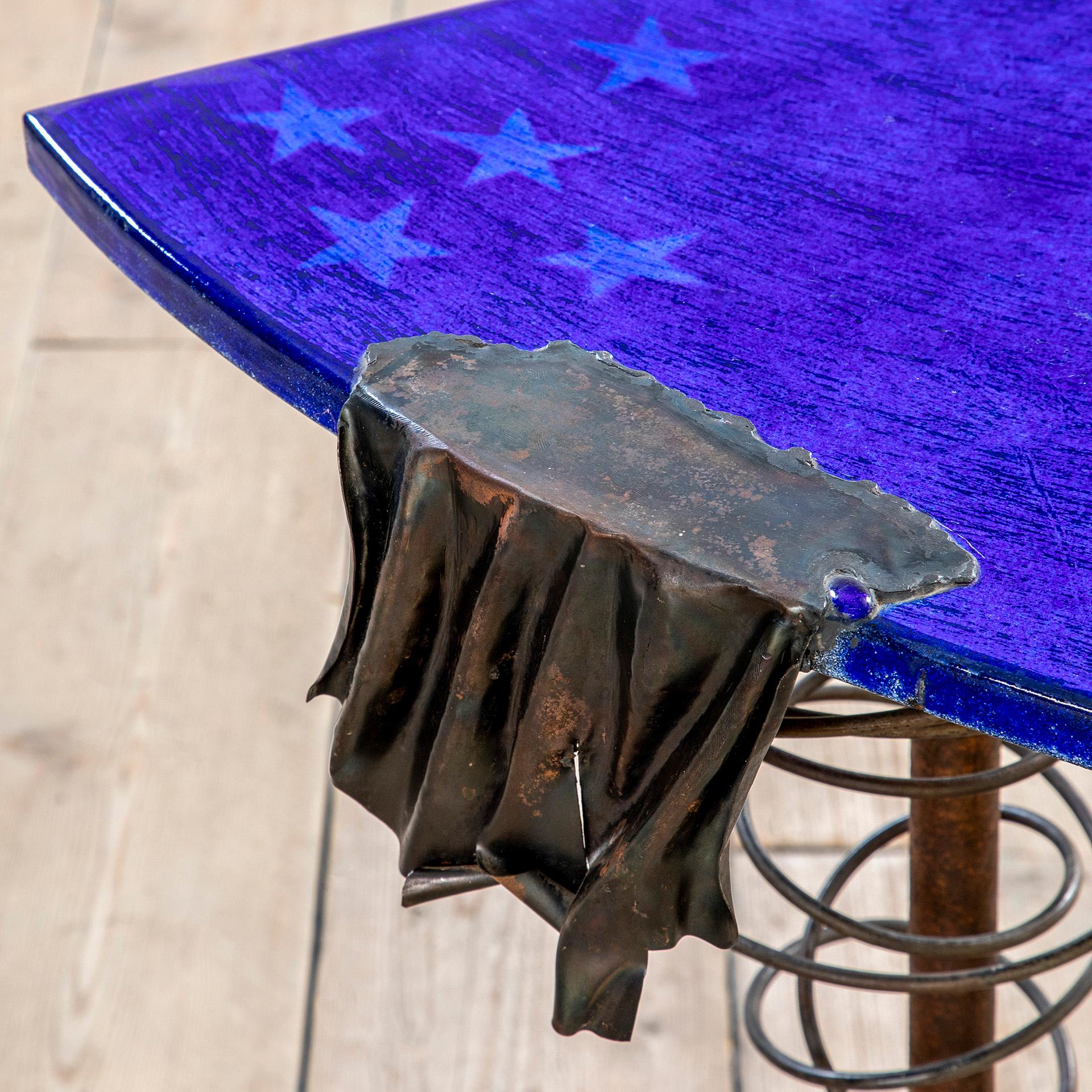 Silver 20th Century, Toni Cordero Gueridon Table for Del Campo For Sale