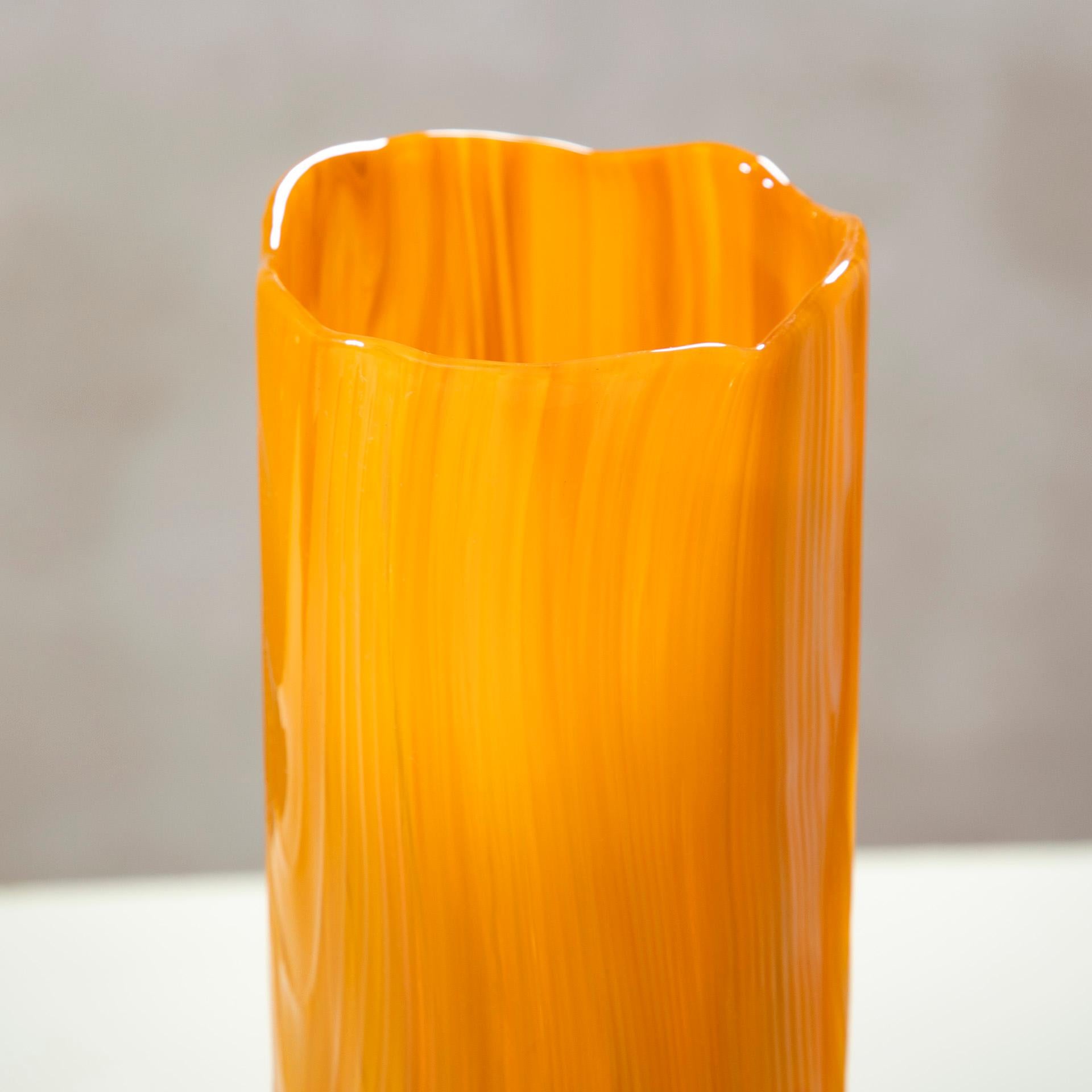 Italian 20th Century, Toni Zuccheri Orange Vase from 