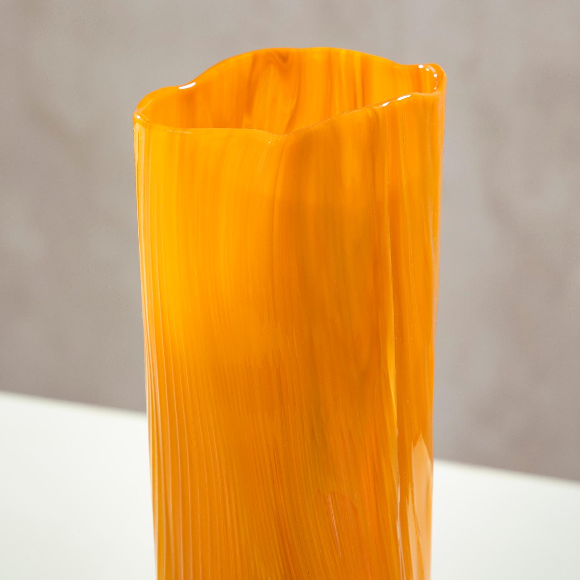 20th Century, Toni Zuccheri Orange Vase from 