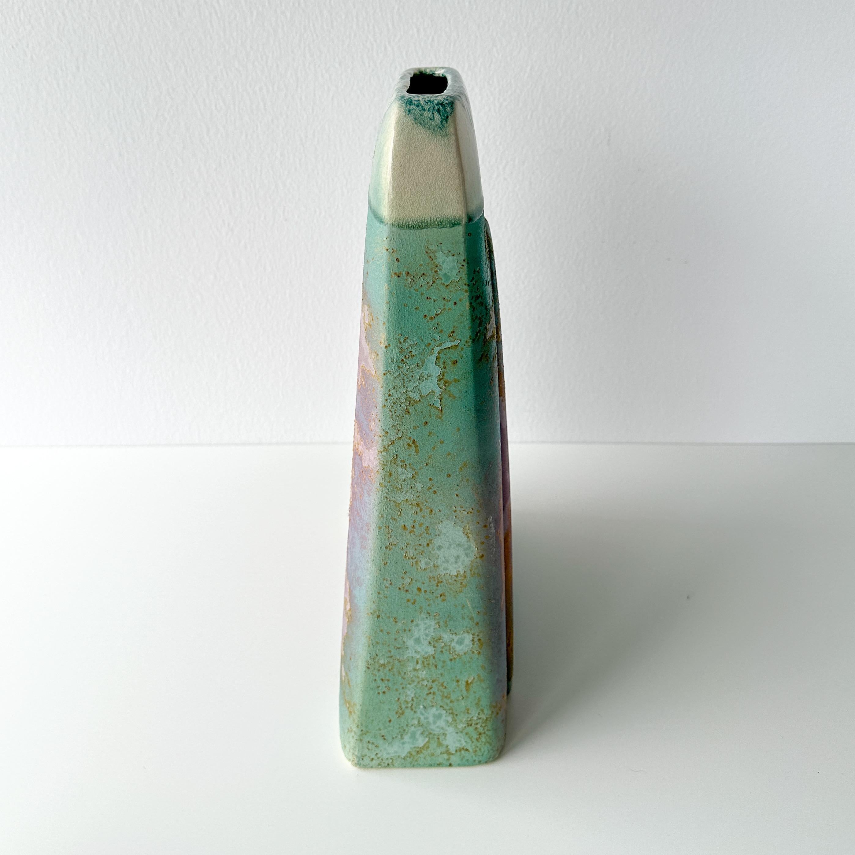Céramique Vase en raku du 20e siècle de Tony Evans en vente