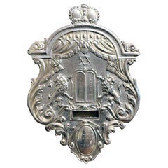 20th Century Torah Silver Breast Plate Czechoslovakian Judaica 1928 circa