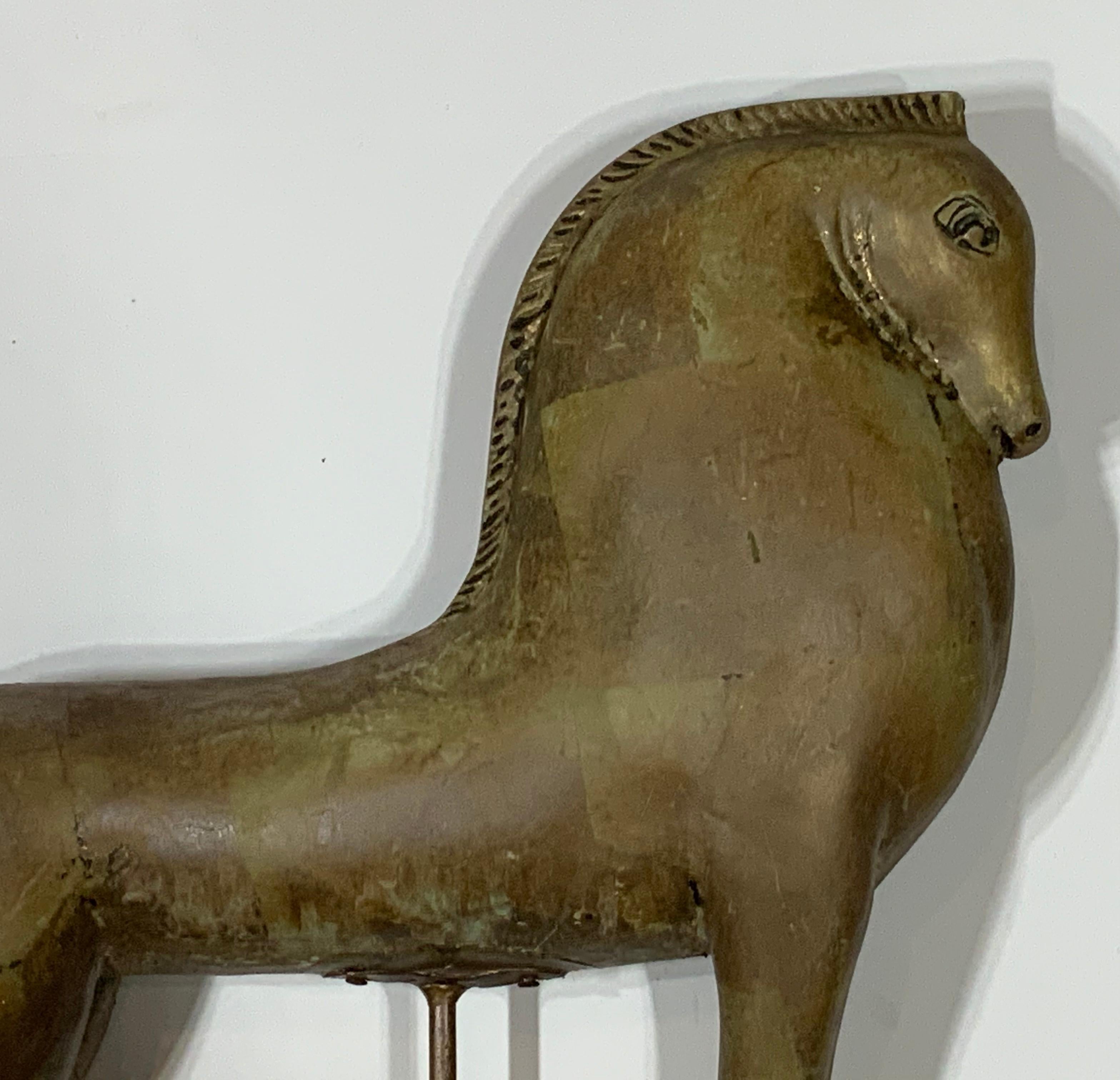 20th Century Toy Horse Mounted on a Wood Base 1